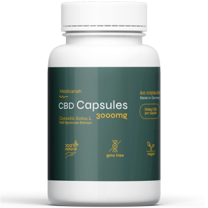 Capsule cu Ulei de Canabis CBD, Full Spectrum, Medicanah, 60 capsule, 50mg (3000mg)